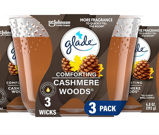 Glade Candle Cashmere Woods, Pack of 3